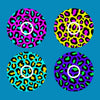 CRAZY LEOPARDS  - 4 PATCH SET  - LIBRE 3 OVERLAY