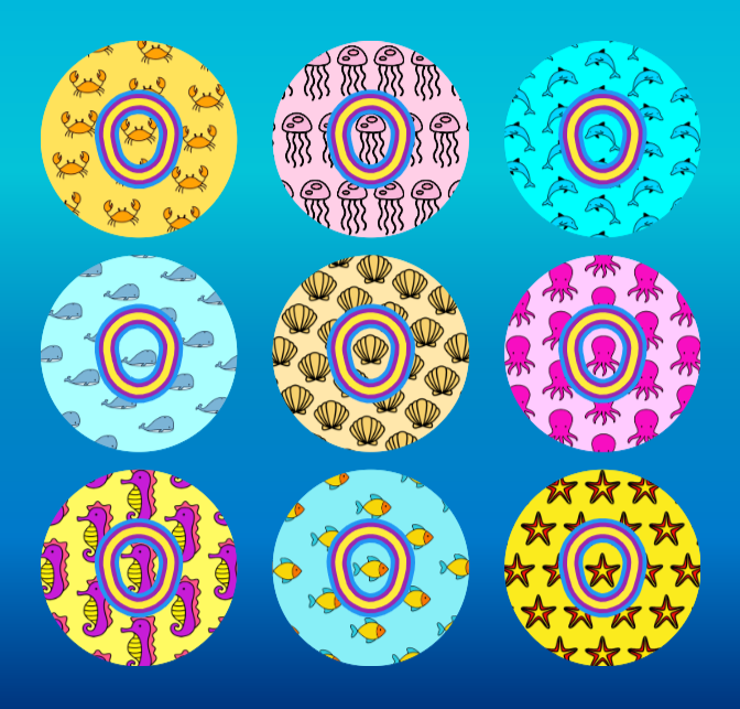 CREATURES OF THE SEA PATTERNS - 9 PATCH SET - DEXCOM G7 OR DEXCOM STEL ...