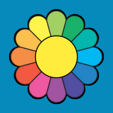 DAISY COLORS OF THE RAINBOW - LARGE SOLID OVERLAY