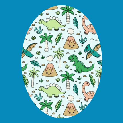 DINOS & VOLCANOS PATTERN PATCH