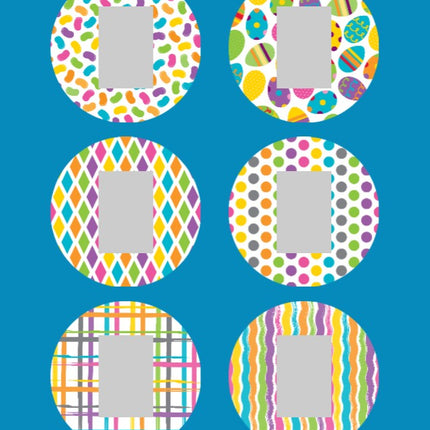 EASTER BRIGHTS - 6 PATCH SET - FOR THE SUGARSHIELD™ CASE BY DECK MY DIABETES for TANDEM MOBI™ INSULIN PUMP