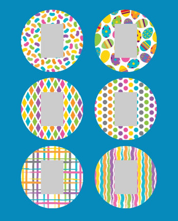 EASTER BRIGHTS - 6 PATCH SET - FOR THE SUGARSHIELD™ CASE BY DECK MY DIABETES for TANDEM MOBI™ INSULIN PUMP