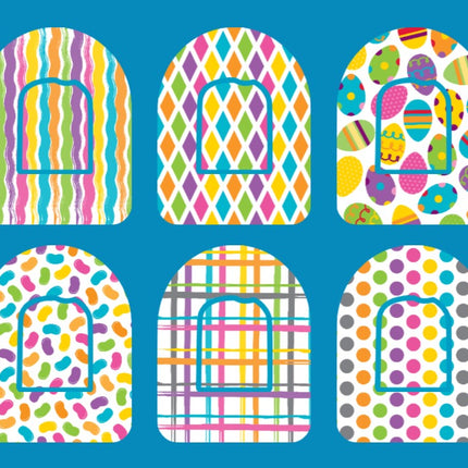 EASTER BRIGHTS - 6 PATCH SET - OMNIPOD OVERLAYS