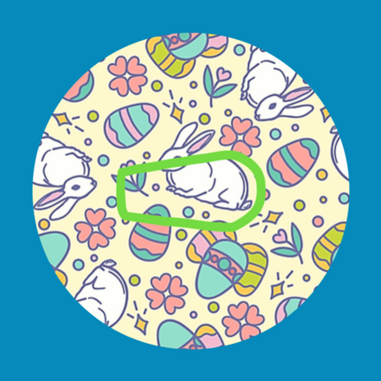 EASTER BUNNIES & EGGS PATTERN - PATCH