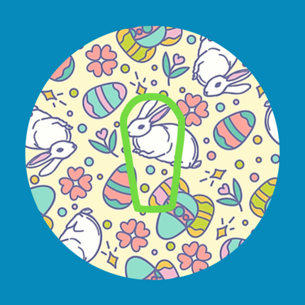 EASTER BUNNIES & EGGS PATTERN - PATCH