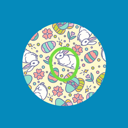 EASTER BUNNIES & EGGS PATTERN - PATCH