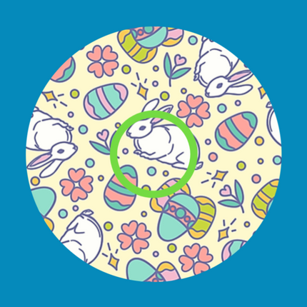 EASTER BUNNIES & EGGS PATTERN - PATCH