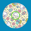 EASTER BUNNIES & EGGS PATTERN - PATCH