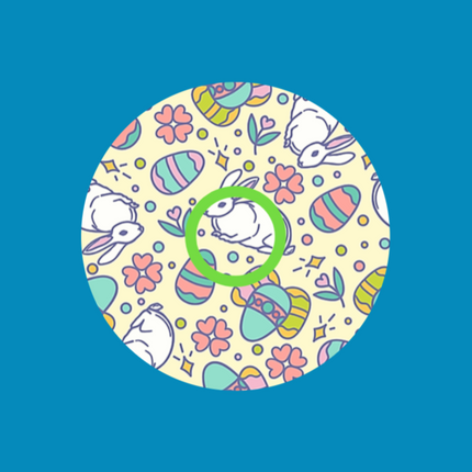 EASTER BUNNIES & EGGS PATTERN - PATCH