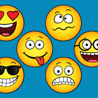 EMOJIS  - 6 PATCH SET - LARGE SOLID OVERLAYS