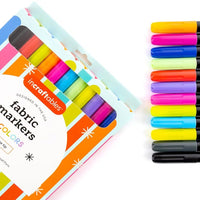 INCRAFTABLES FABRIC PAINT MARKERS (SET OF 12) - FOR USE WITH "COLOR MY JOURNEY" SUGAR PATCH OVERLAYS