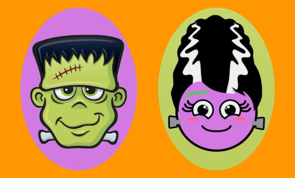FRANKIE'S MONSTER & BRIDE - 2 PATCH SET