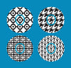 GEOMETRIC BLACK & WHITE - 4 PATCH SET - DEXCOM G7 OR DEXCOM STELO OVERLAY