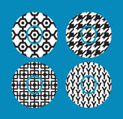 GEOMETRIC BLACK & WHITE - 4 PATCH SET - DEXCOM G7 OR DEXCOM STELO OVERLAY