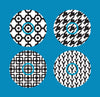 GEOMETRIC BLACK & WHITE - 4 PATCH SET - LIBRE 3 OVERLAY