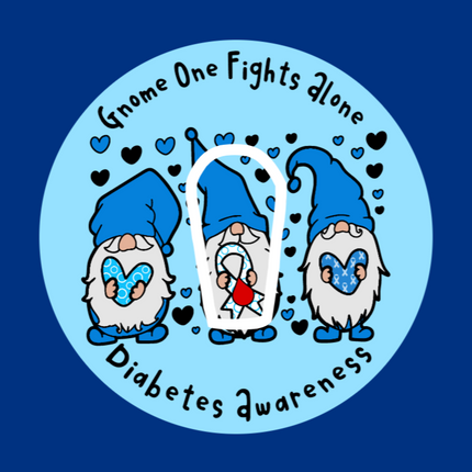 GNOME ONE FIGHTS ALONE - DIABETES AWARENESS - PATCH