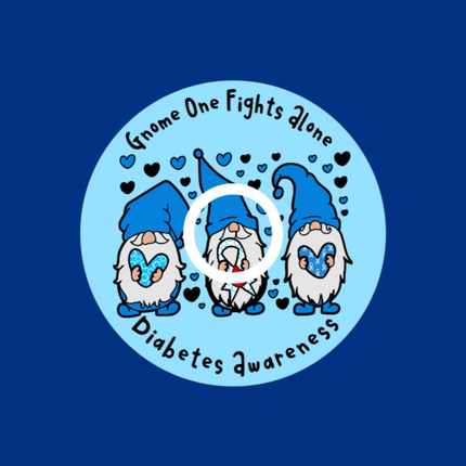 GNOME ONE FIGHTS ALONE - DIABETES AWARENESS - PATCH