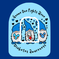 GNOME ONE FIGHTS ALONE - DIABETES AWARENESS - PATCH