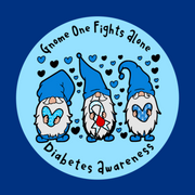 GNOME ONE FIGHTS ALONE - DIABETES AWARENESS - PATCH