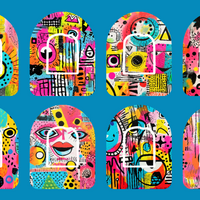 GRAFFITI CANVAS - 8 PATCH SET - OMNIPOD OVERLAYS