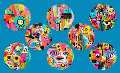 GRAFFITI CANVAS - 8 PATCH SET - LARGE SOLID OVERLAYS