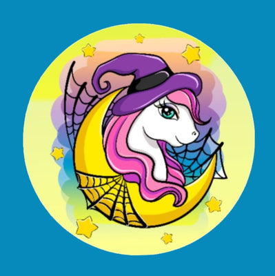 HALLOWEEN UNICORN WITCH - LARGE SOLID OVERLAY