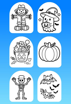 "COLOR MY JOURNEY" HALLOWEEN - 6 PATCH SET OF OMNIPOD OVERLAYS WITH CUT-OUTS