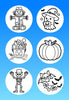 "COLOR MY JOURNEY" HALLOWEEN - 6 PATCH SET - LARGE SOLID OVERLAYS (NO CUT-OUTS)