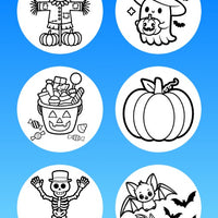 "COLOR MY JOURNEY" HALLOWEEN - 6 PATCH SET - LARGE SOLID OVERLAYS (NO CUT-OUTS)