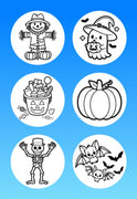 "COLOR MY JOURNEY" HALLOWEEN - 6 PATCH SET - LARGE SOLID OVERLAYS (NO CUT-OUTS)