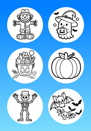 "COLOR MY JOURNEY" HALLOWEEN - 6 PATCH SET - LARGE SOLID OVERLAYS (NO CUT-OUTS)