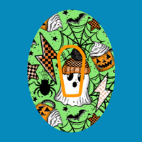 HALLOWEEN GHOST & CREEPY THINGS - DEXCOM G6 OVAL OVERLAY