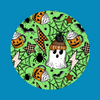 HALLOWEEN GHOST & CREEPY THINGS - LARGE SOLID OVERLAY