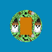 HALLOWEEN GHOST & CREEPY THINGS - ADHESIVE PATCH FOR THE SUGARSHIELD™ CASE BY DECK MY DIABETES for TANDEM MOBI™ INSULIN PUMP