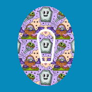 HALLOWEEN GRAVEYARD GHOSTLY TREATS - DEXCOM G6 OVAL OVERLAY