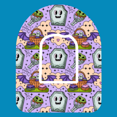 HALLOWEEN GRAVEYARD GHOSTLY TREATS - OMNIPOD OVERLAY