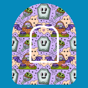 HALLOWEEN GRAVEYARD GHOSTLY TREATS - OMNIPOD OVERLAY