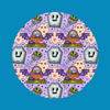 HALLOWEEN GRAVEYARD GHOSTLY TREATS - LARGE SOLID OVERLAY