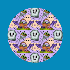 HALLOWEEN GRAVEYARD GHOSTLY TREATS - LARGE SOLID OVERLAY