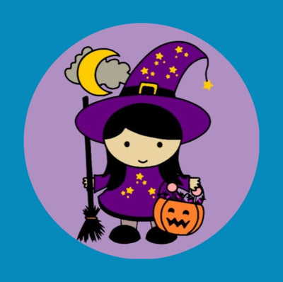 HALLOWEEN LITTLE WITCH - LARGE SOLID OVERLAY
