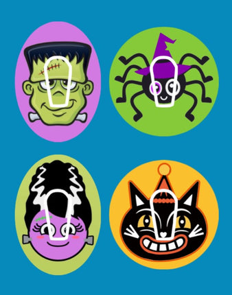 HALLOWEEN MONSTER MASH - DEXCOM G6 OVERLAYS  - 4 PATCH SET