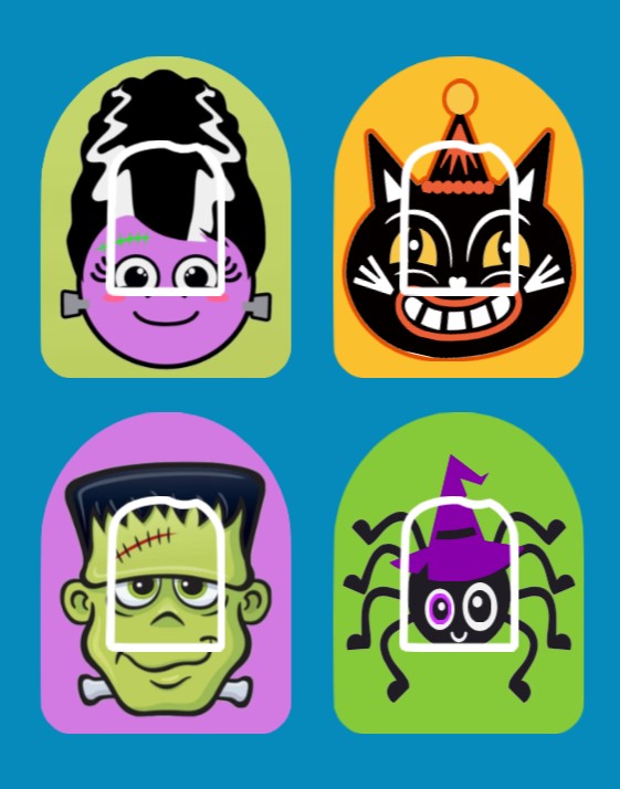 HALLOWEEN MONSTER MASH - OMNIPOD OVERLAYS  - 4 PATCH SET