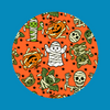 HALLOWEEN MUMMY FRIENDS - LARGE SOLID OVERLAY