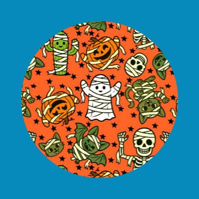 HALLOWEEN MUMMY FRIENDS - LARGE SOLID OVERLAY