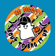 HALLOWEEN NO DIGGITY GHOST - LARGE SOLID OVERLAY