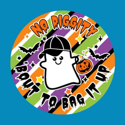 HALLOWEEN NO DIGGITY GHOST - LARGE SOLID OVERLAY