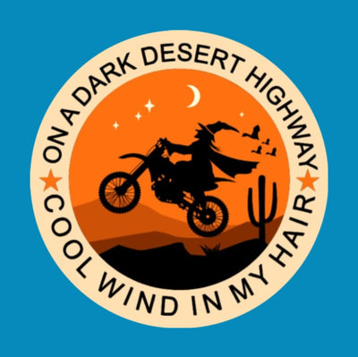 HALLOWEEN ON A DARK DESERT HIGHWAY - LARGE SOLID OVERLAY