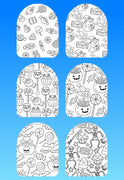 "COLOR MY JOURNEY" HALLOWEEN PATTERN - 6 PATCH SET OF OMNIPOD OVERLAYS WITH CUT-OUTS
