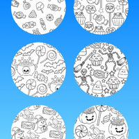 "COLOR MY JOURNEY" HALLOWEEN PATTERNS - 6 PATCH SET - LARGE SOLID OVERLAYS (NO CUT-OUTS)
