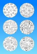"COLOR MY JOURNEY" HALLOWEEN PATTERNS - 6 PATCH SET - LARGE SOLID OVERLAYS (NO CUT-OUTS)